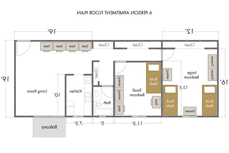 6 person plan view